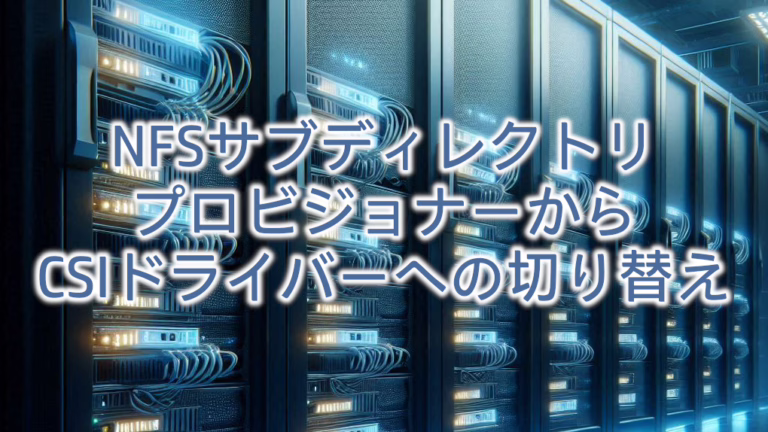 NFSサブディレクトリプロビジョナーからCSIドライバーへの切り替え